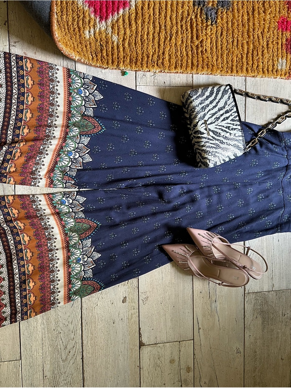 Farm Rio Jumpsuit romper navy Indian